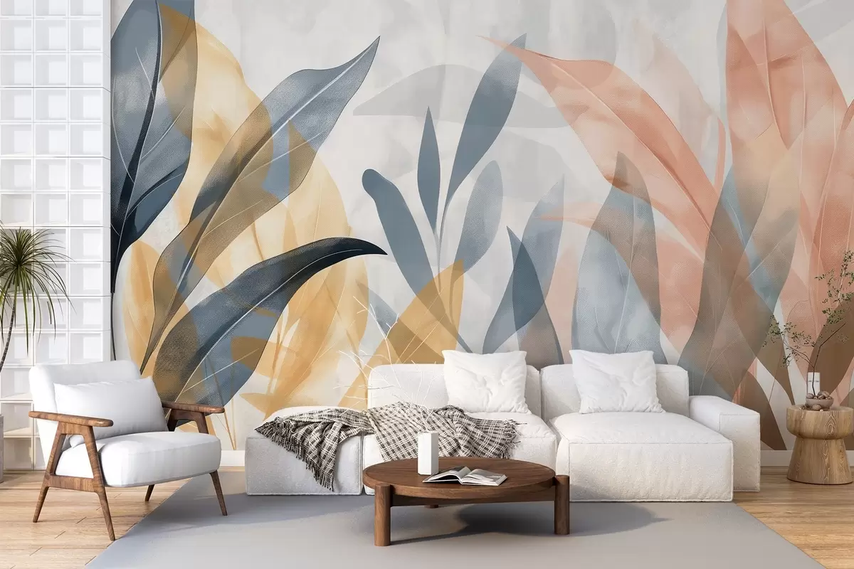 Wall Mural Photo Wallpaper Colourful leaves w04483