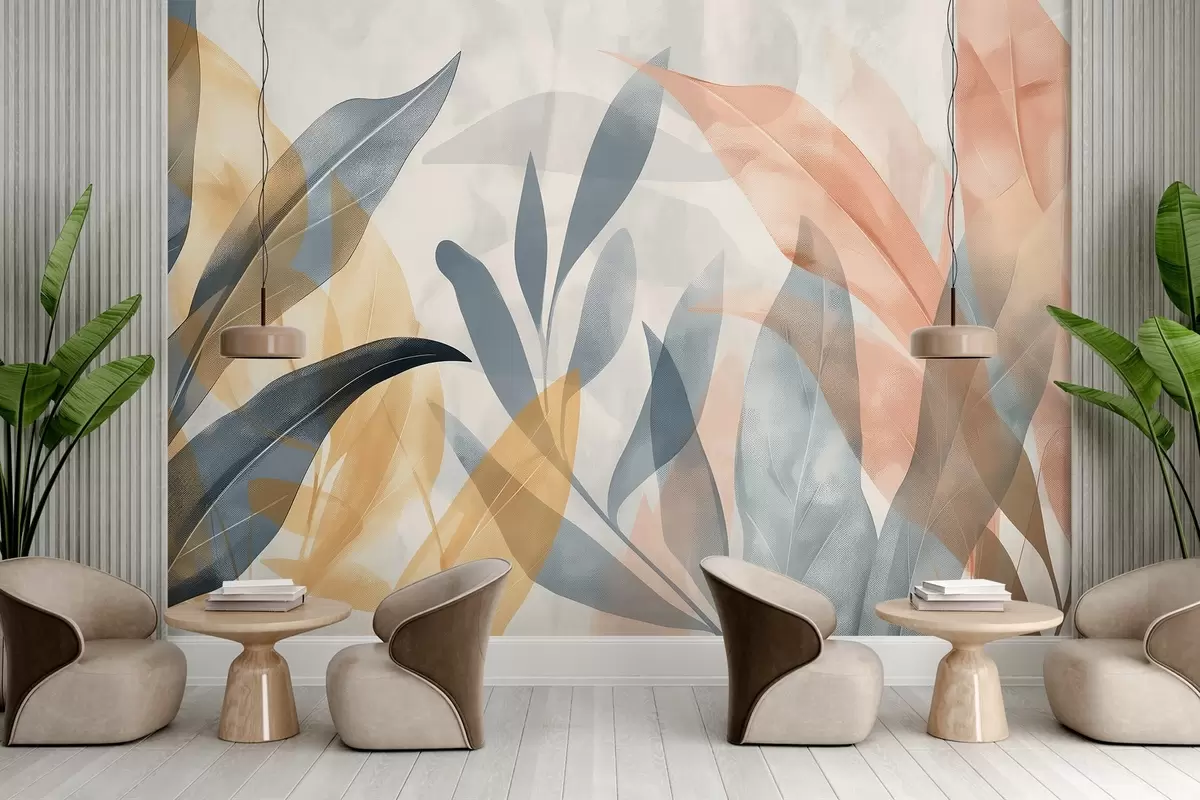 Wall Mural Photo Wallpaper Colourful leaves w04483