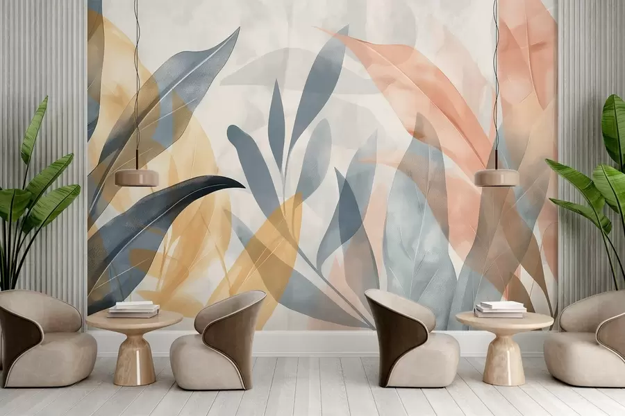 Wall Mural Photo Wallpaper Colourful leaves w04483