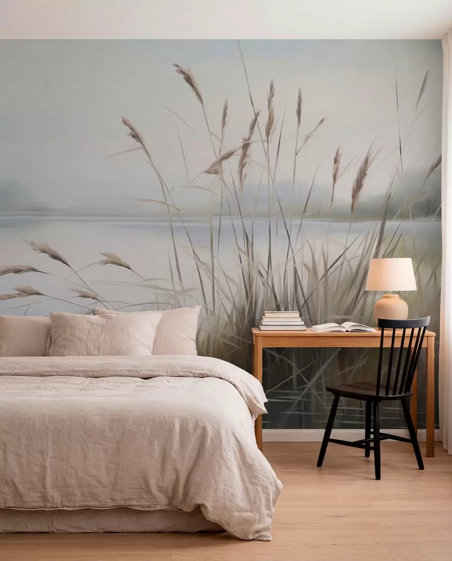 wall murals Reeds by the Lake w04486
