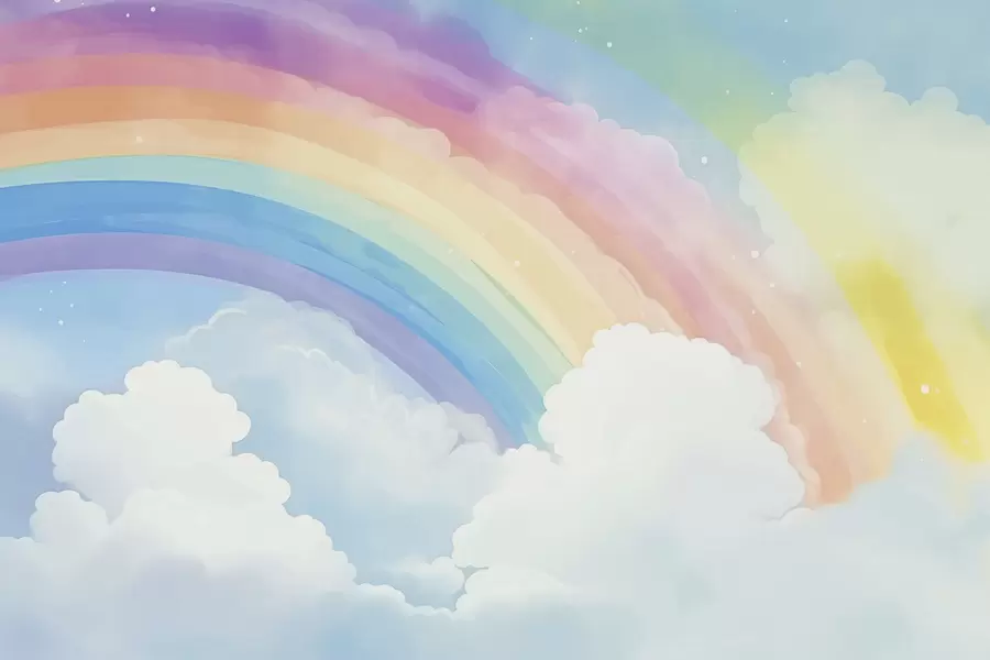 murales Arco iris en el cielo w04487