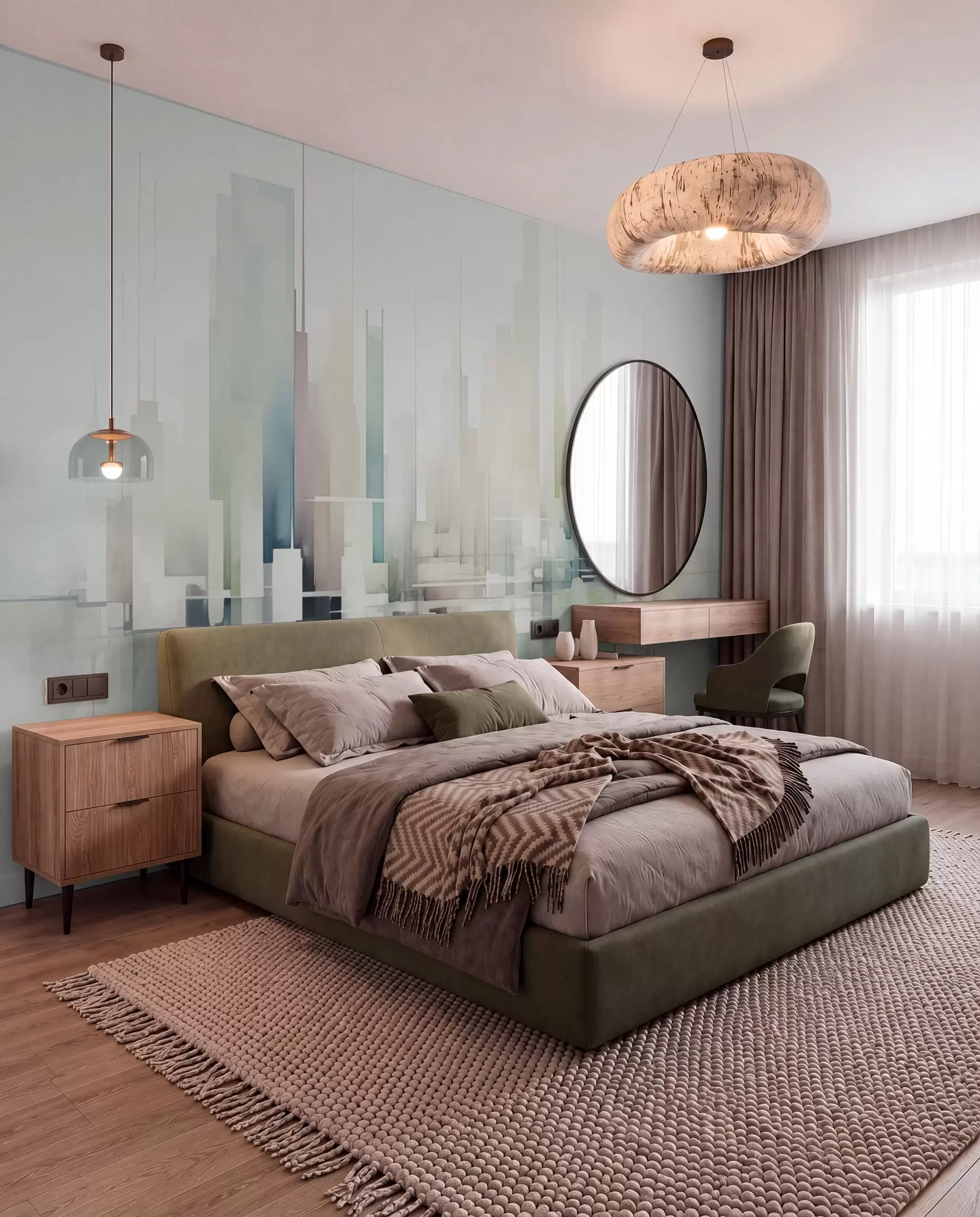wall murals City of Pale Reflections w04488
