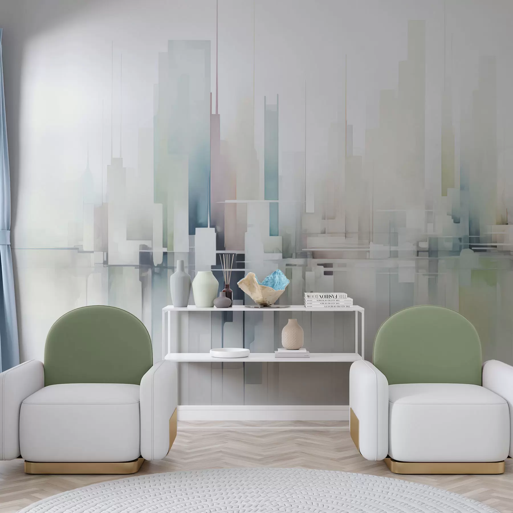 peintures murales Ville abstraite w04488