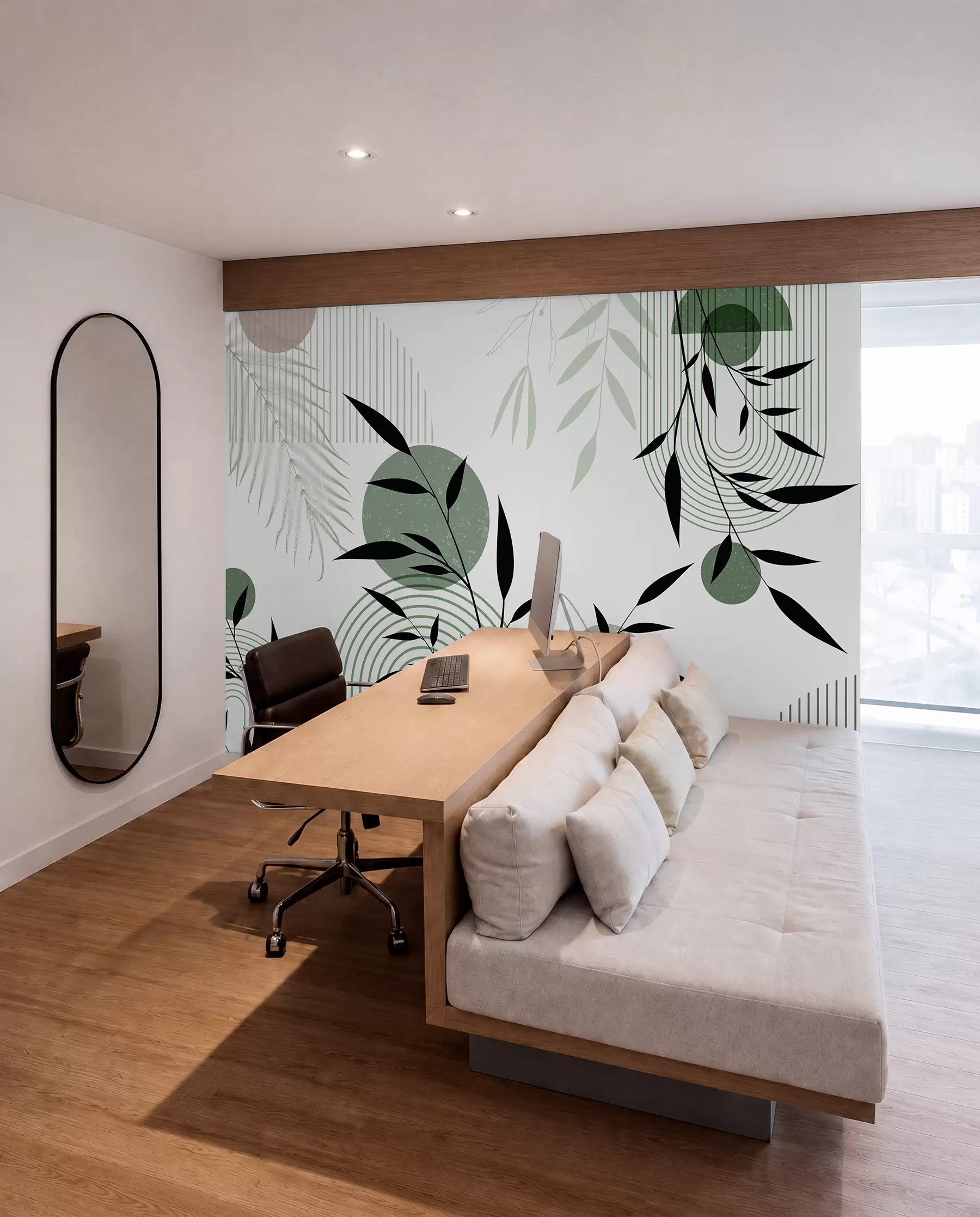 wall murals Botanical Circles w09384