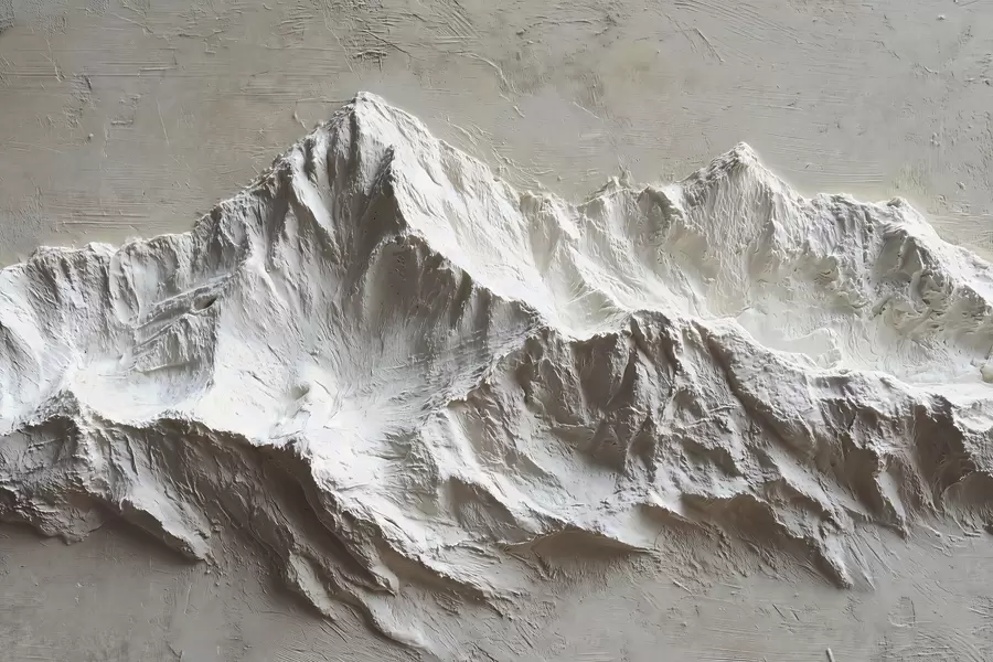 murales Montañas en relieve en tonos claros con textura w04396