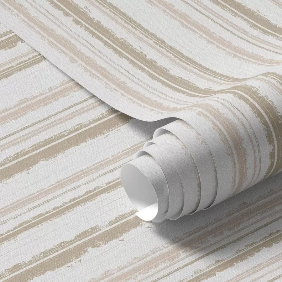murales Rayas beige-rosa con detalles blancos a00505