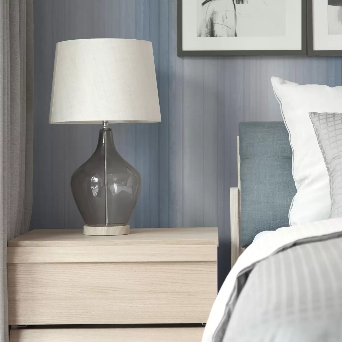 Wallpaper Soft blue-gray gradient stripes a00506