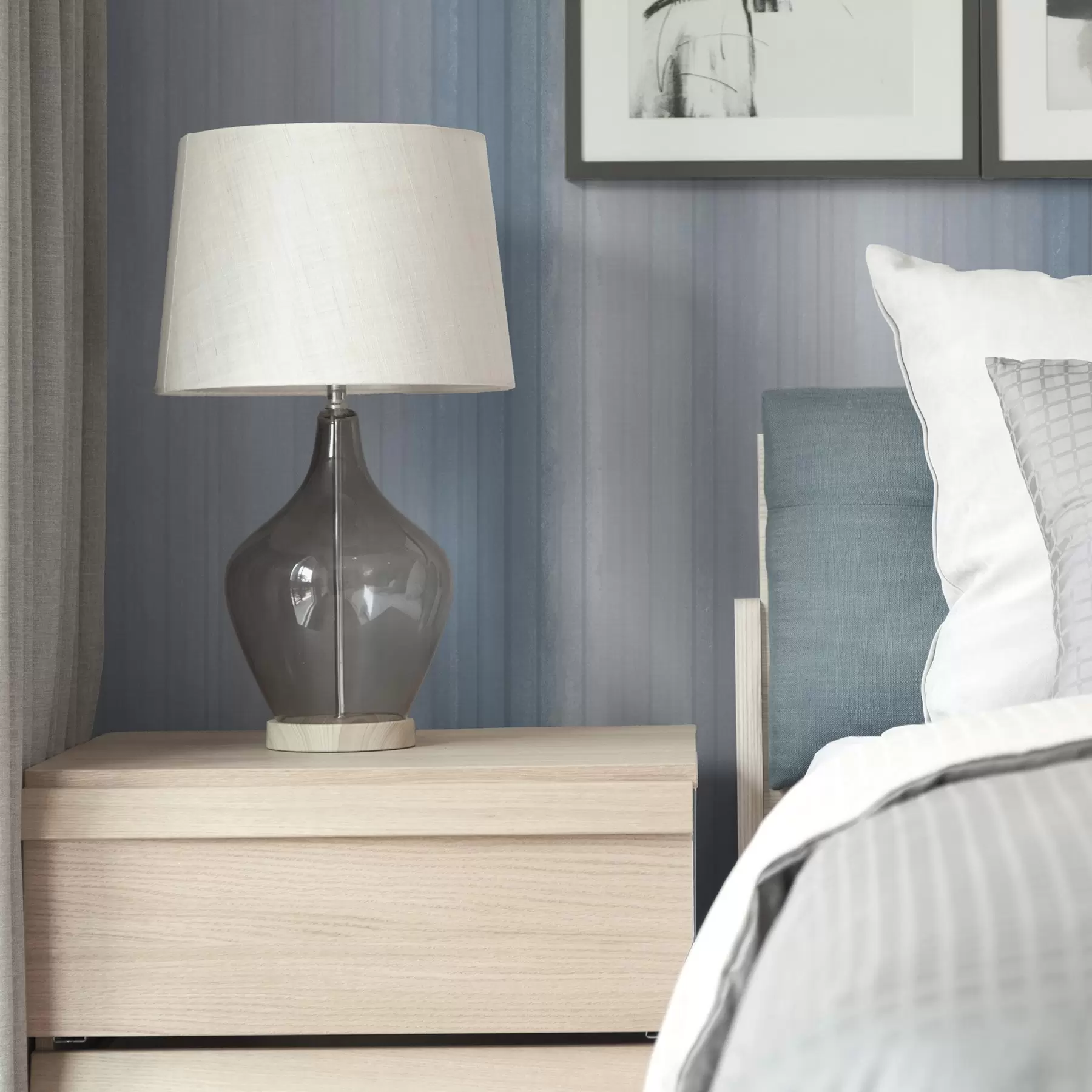 Wall Mural Photo Wallpaper Soft blue-gray gradient stripes a00506