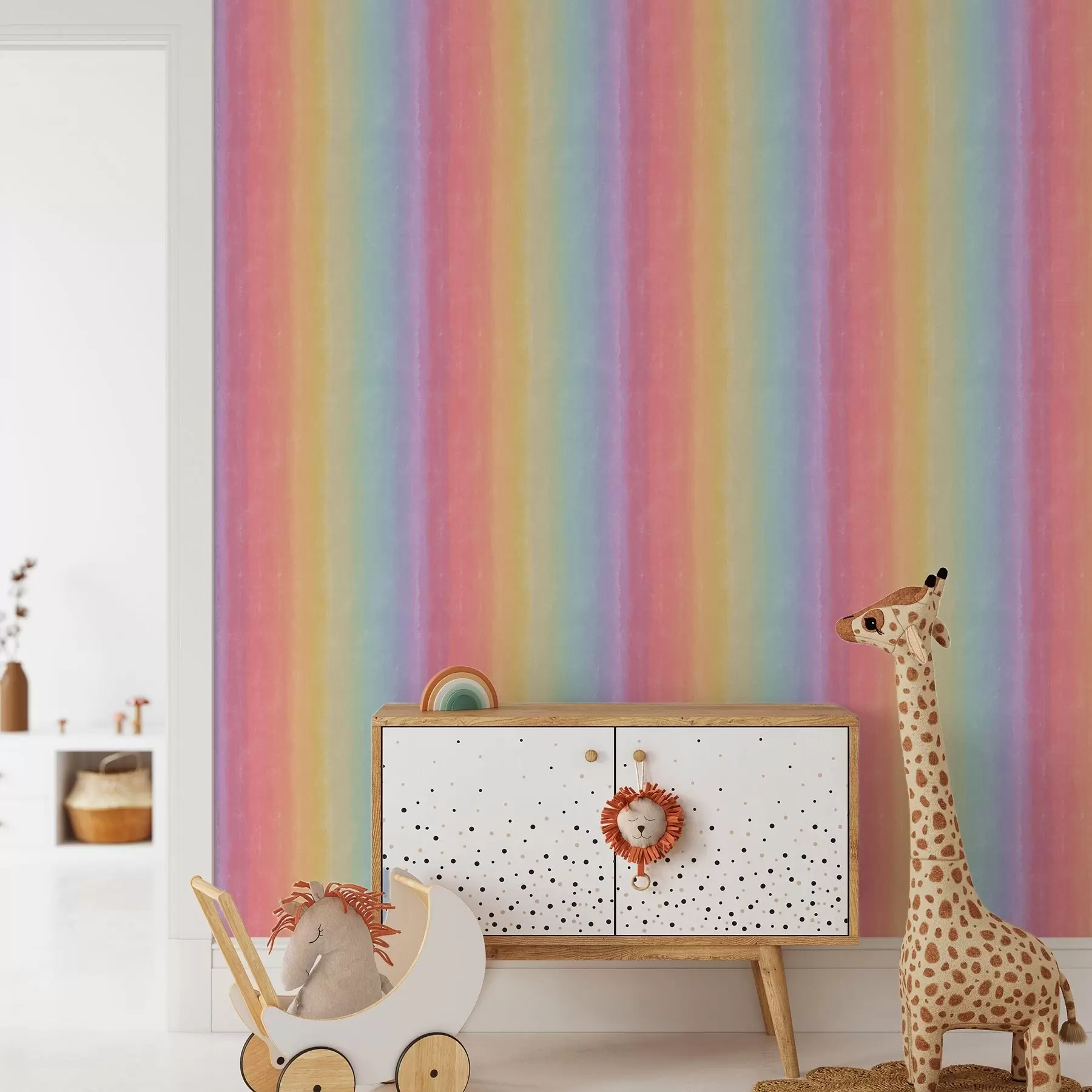murales Gradiente de arco iris brillante con transiciones suaves a00512