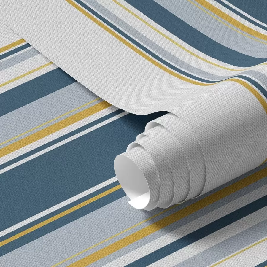 Wall Mural Photo Wallpaper Dense pattern of blue and yellow vertical stripes a00524