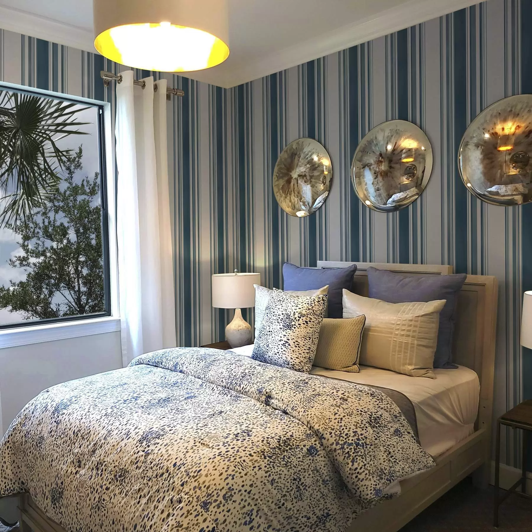 murales Rayas azules con espacios en blanco a00525