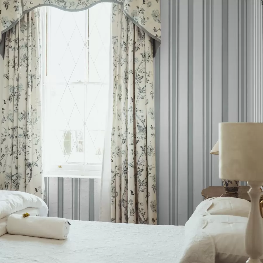 wall murals Double pattern with gray-blue stripes a00554