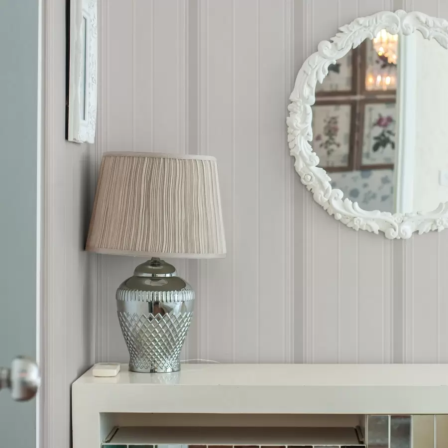 murales Fondo beige con rayas finas y medias gris-blanco a00559