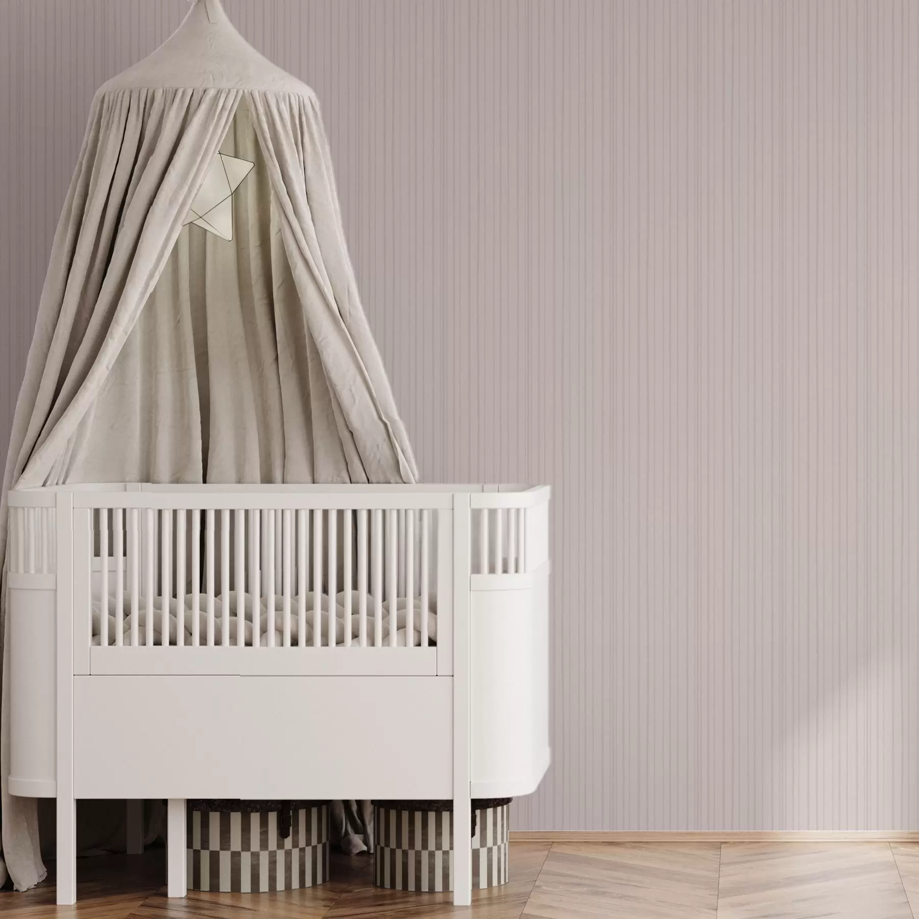 Wall Mural Photo Wallpaper Light pink vertical stripes in a delicate style a00567