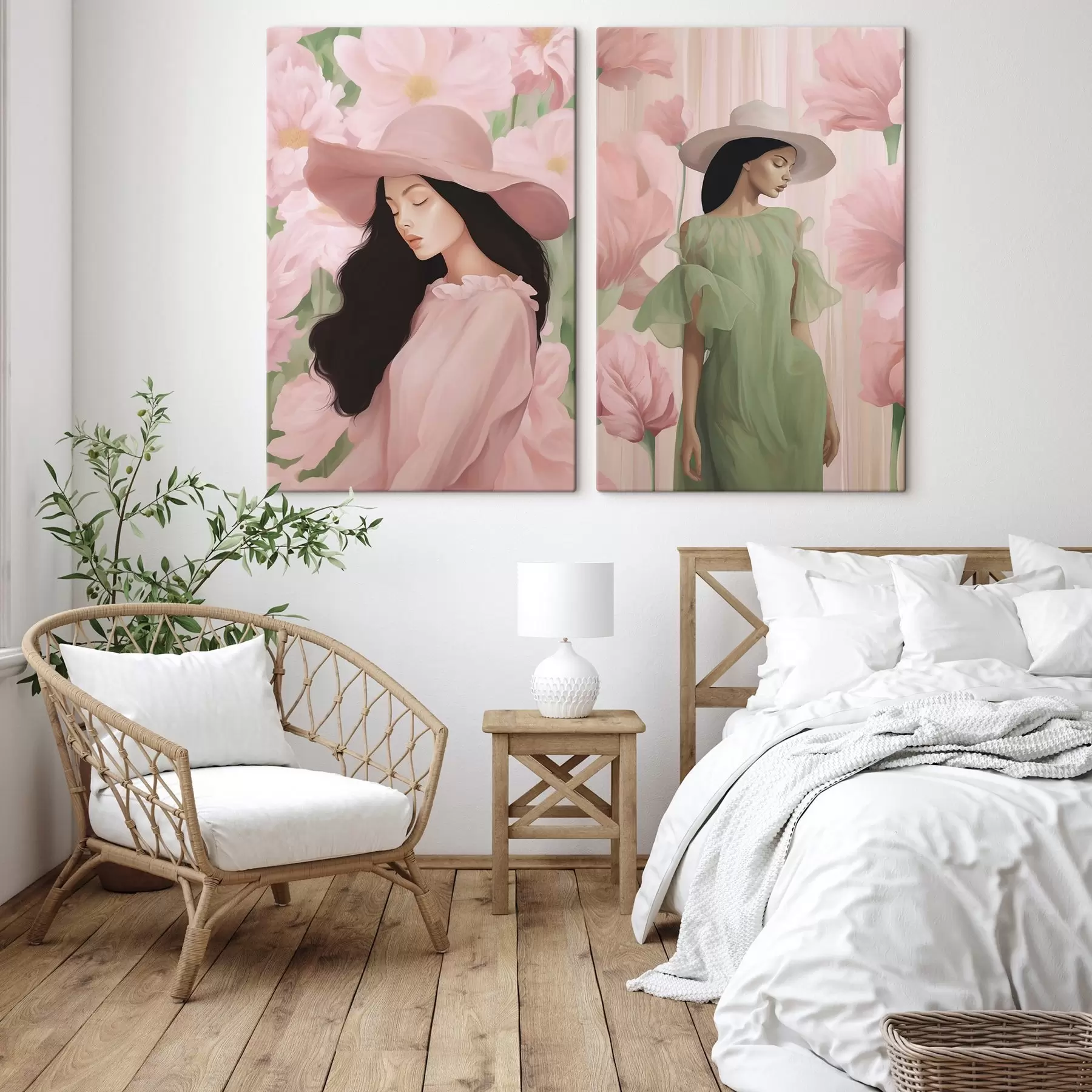 murales Chica con sombrero m00678