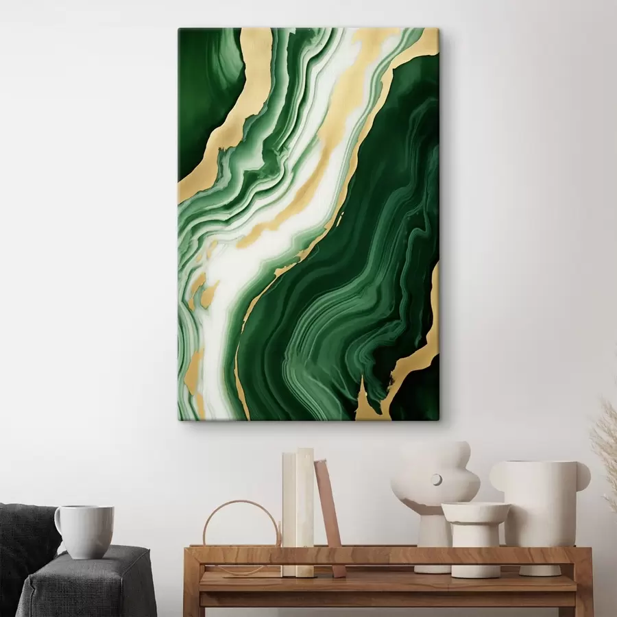 murales Texturas de mármol verde-blanco-amarillo s45695