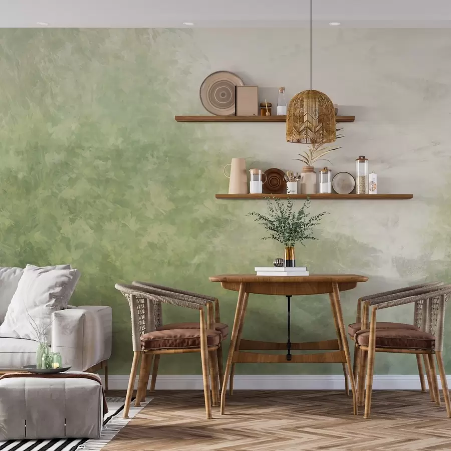 Wall Mural Photo Wallpaper  Imitation of leaves on a concrete wall w04468