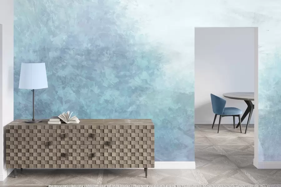 murais de parede  Imitação de folhas num muro de betão w04468v1