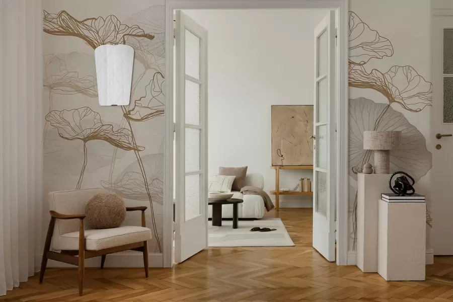 Wall Mural Photo Wallpaper Various lotus leaves w04471