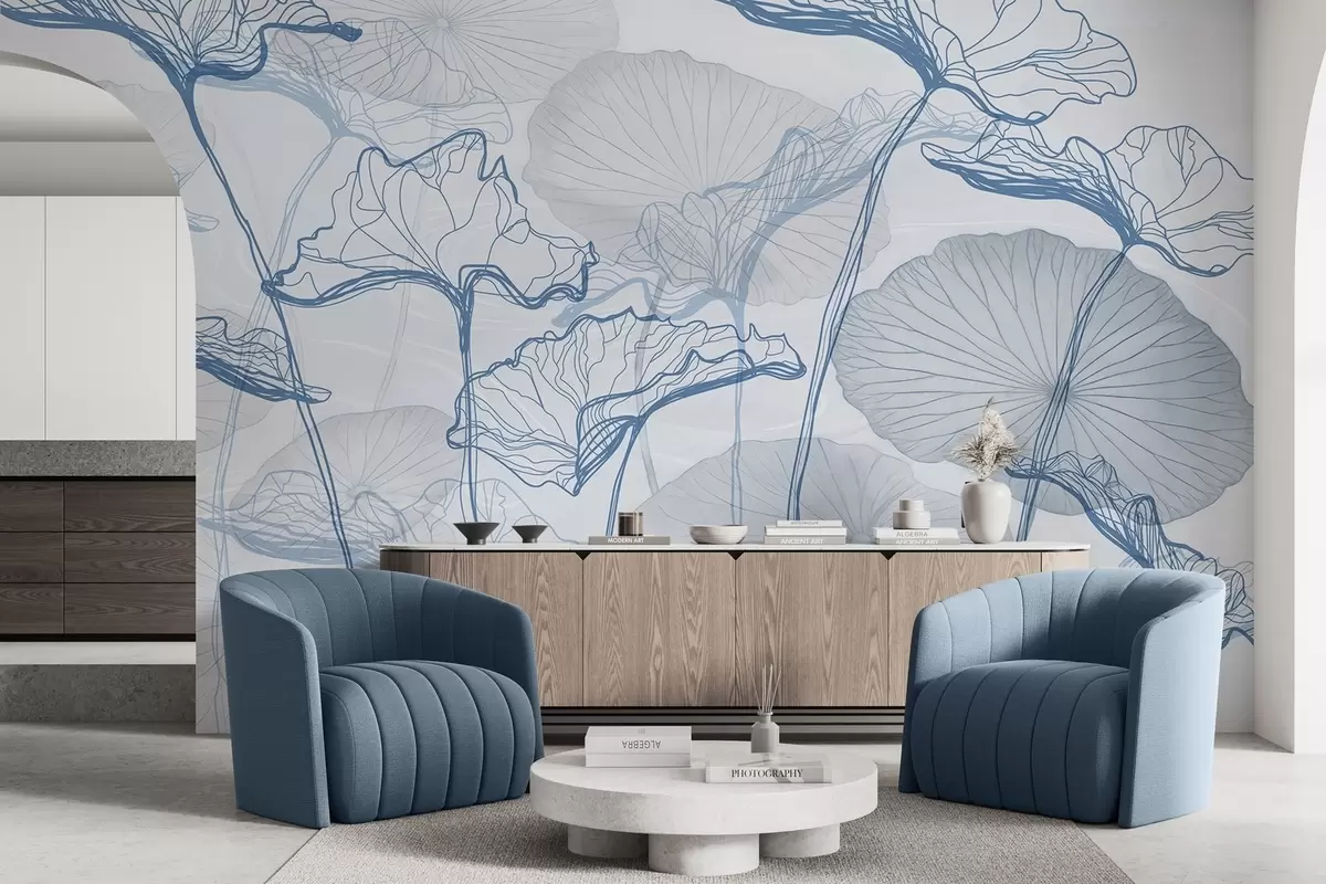 Wall Mural Photo Wallpaper Various lotus leaves w04471v2