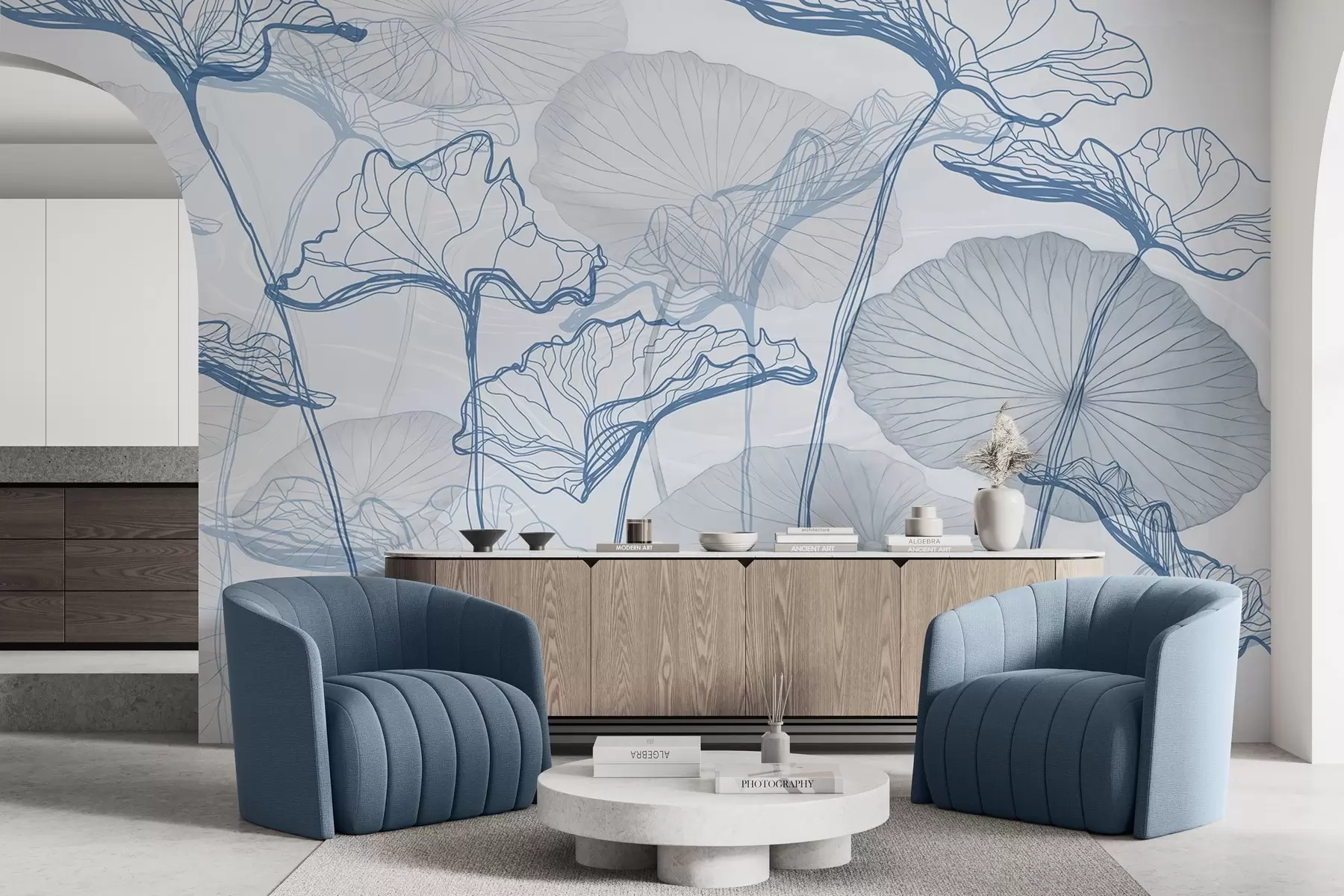 Wall Mural Photo Wallpaper Various lotus leaves w04471v2