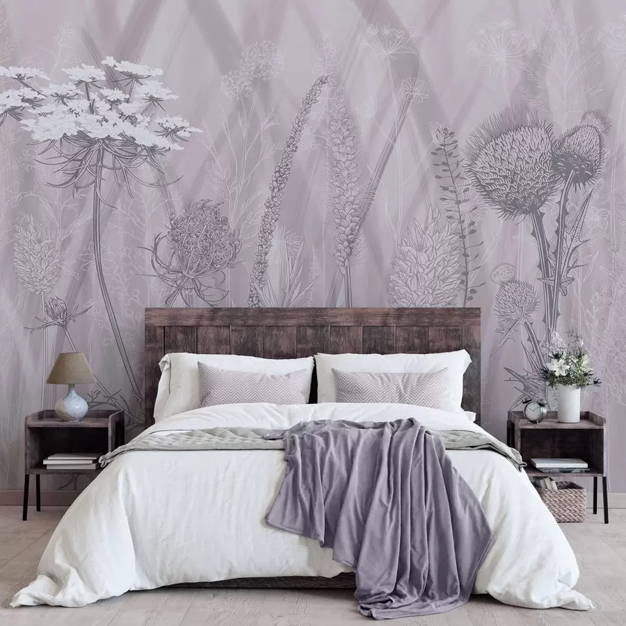 Wall Mural Photo Wallpaper Grasses and herbarium w04473v2
