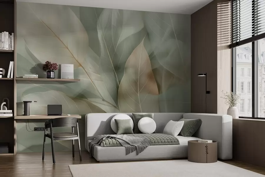 Wall Mural Photo Wallpaper Delicate leaves w04511
