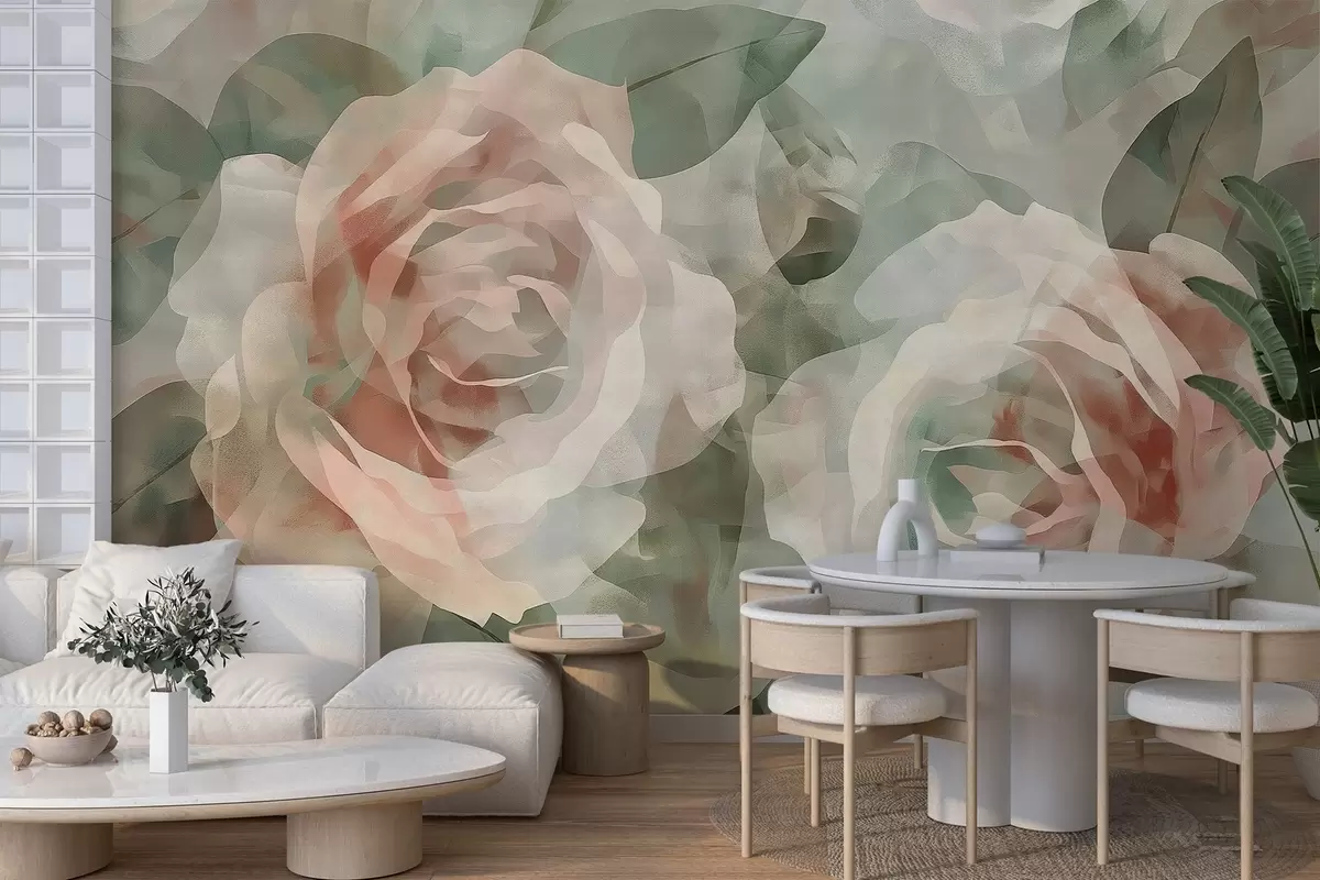 Wall Mural Photo Wallpaper Large roses w04515