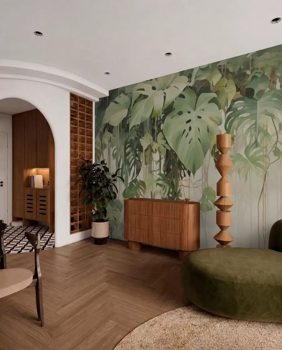 Wall Mural Photo Wallpaper Tropical leaves w04525