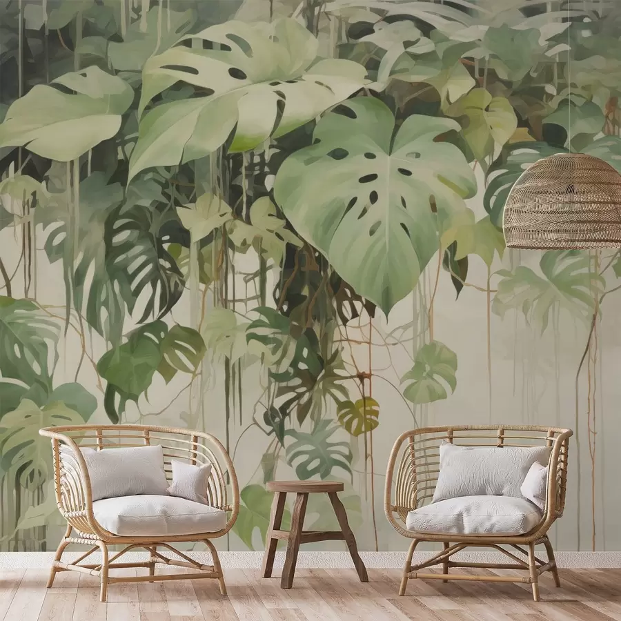 Wall Mural Photo Wallpaper Tropical leaves w04525
