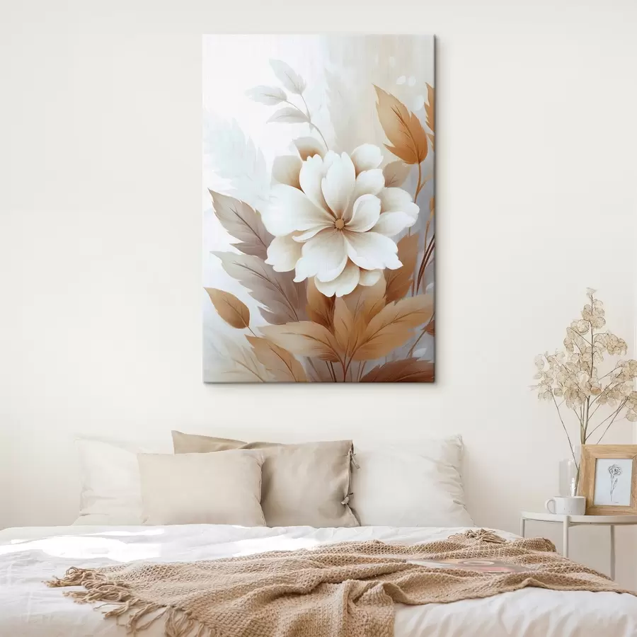 wall murals A flower with leaves s45744