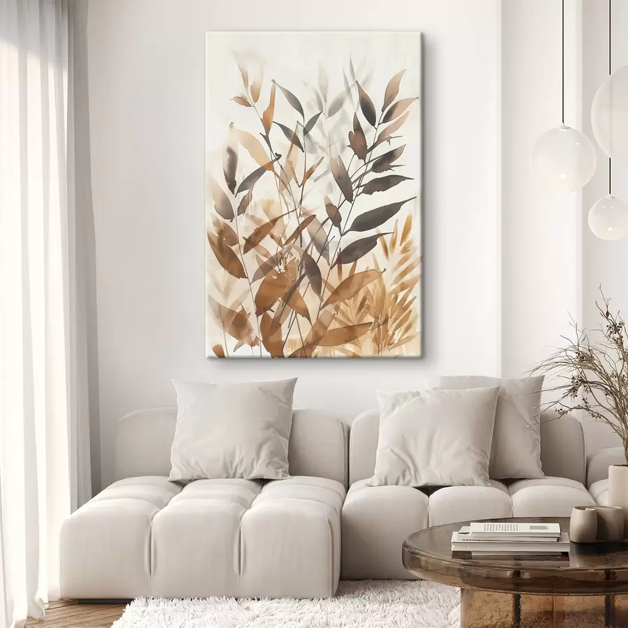 wall murals Delicate branches of leaves s45747