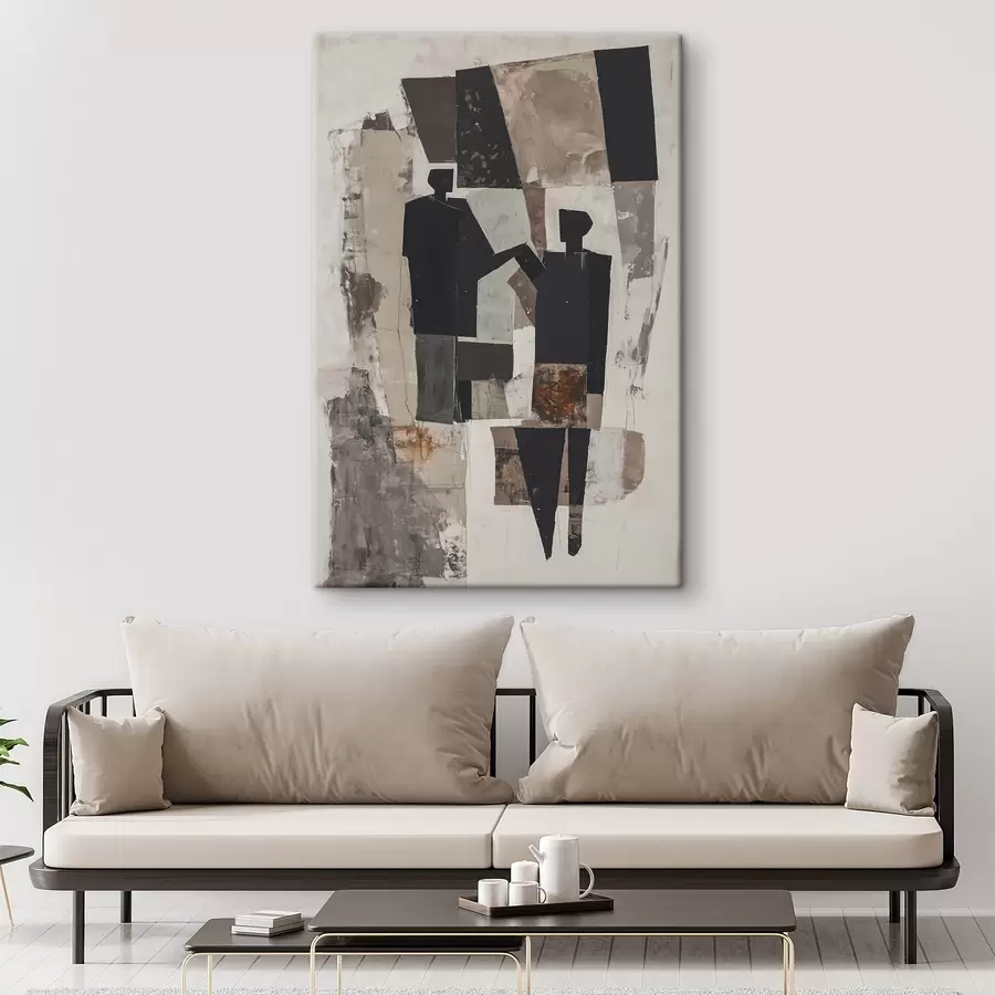 murales Figuras abstractas de una pareja s45776