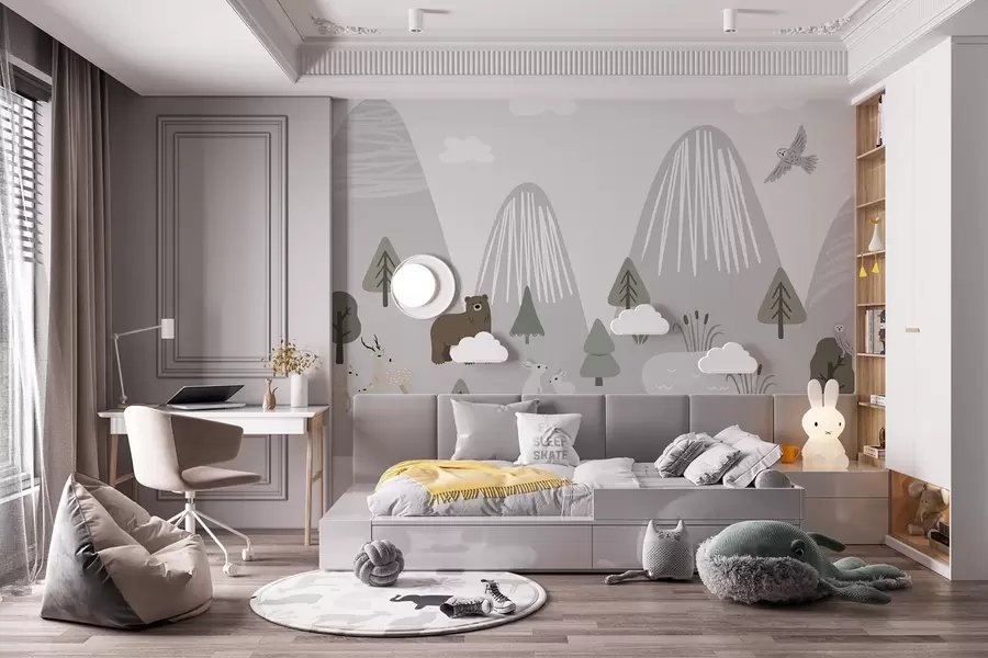 Wall Mural Photo Wallpaper Forest animals w04430