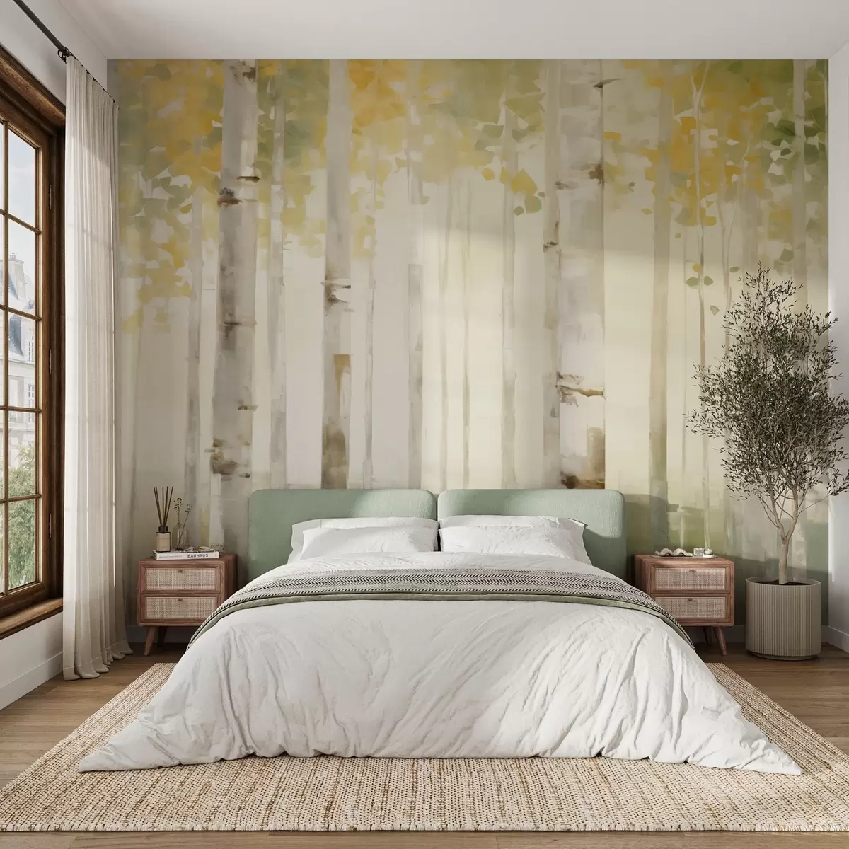 Wall Mural Photo Wallpaper Birch forest w04520