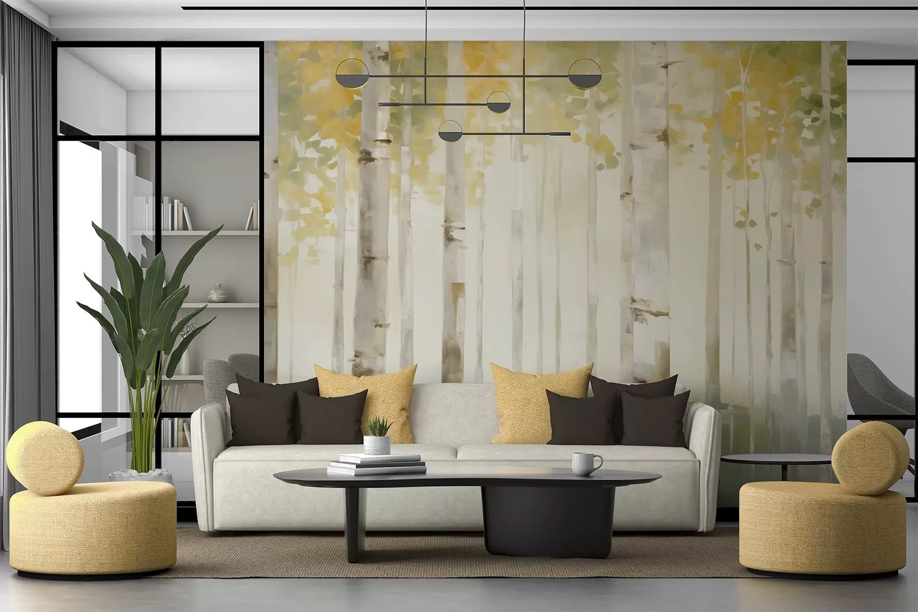 Wall Mural Photo Wallpaper Birch forest w04520