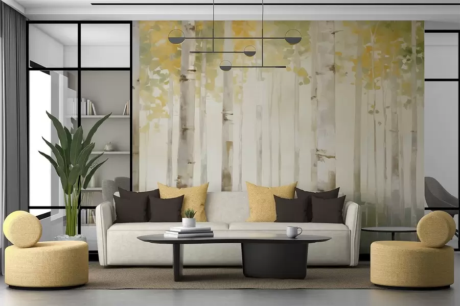 Wall Mural Photo Wallpaper Birch forest w04520