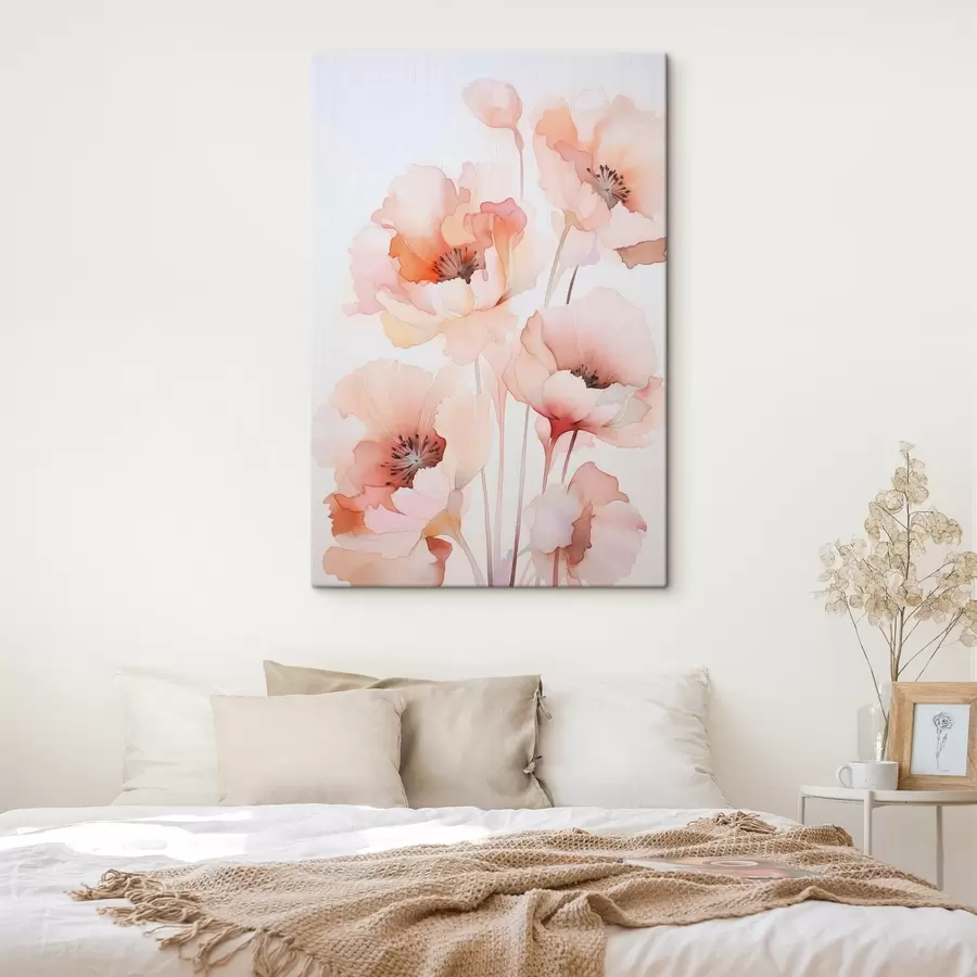 wall murals Poppies imitation watercolor s45760