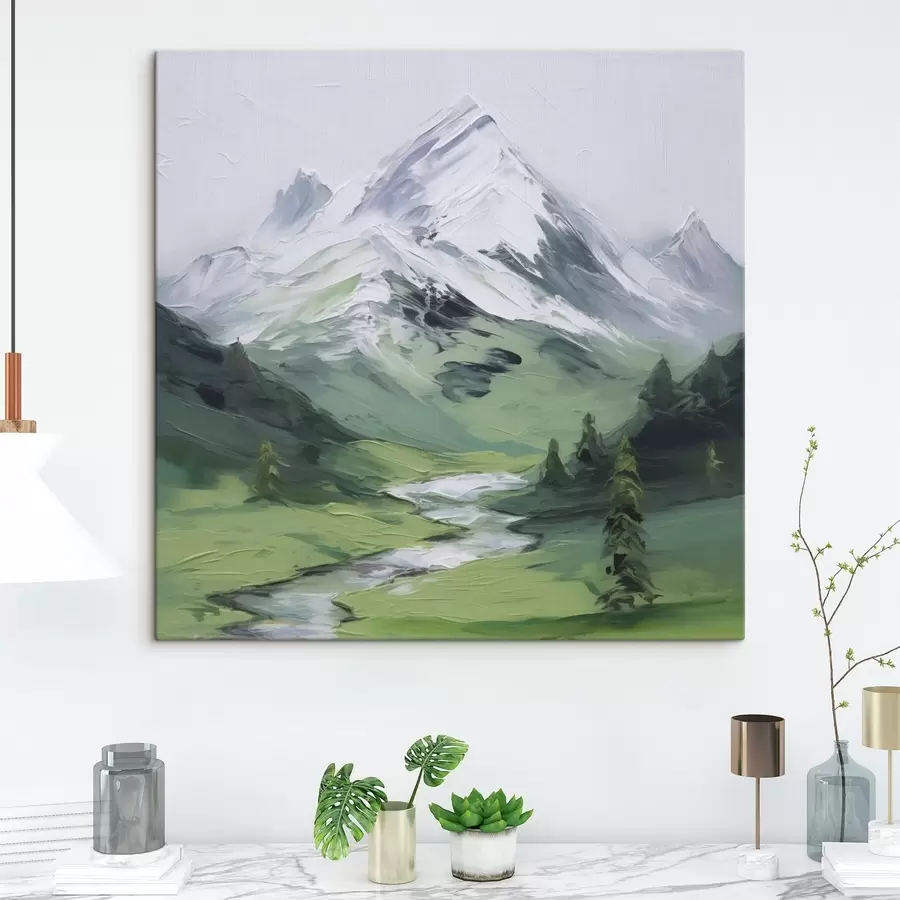wall murals Mountain valley imitation painting s45775