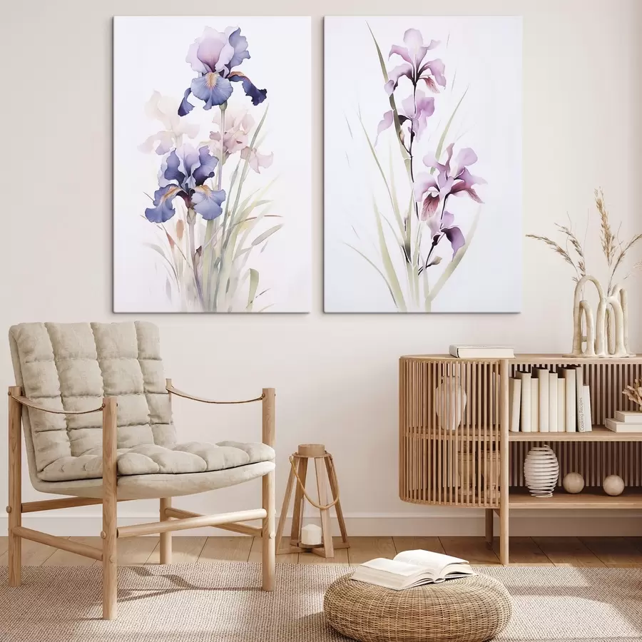 wall murals Irises imitation of watercolor m00724