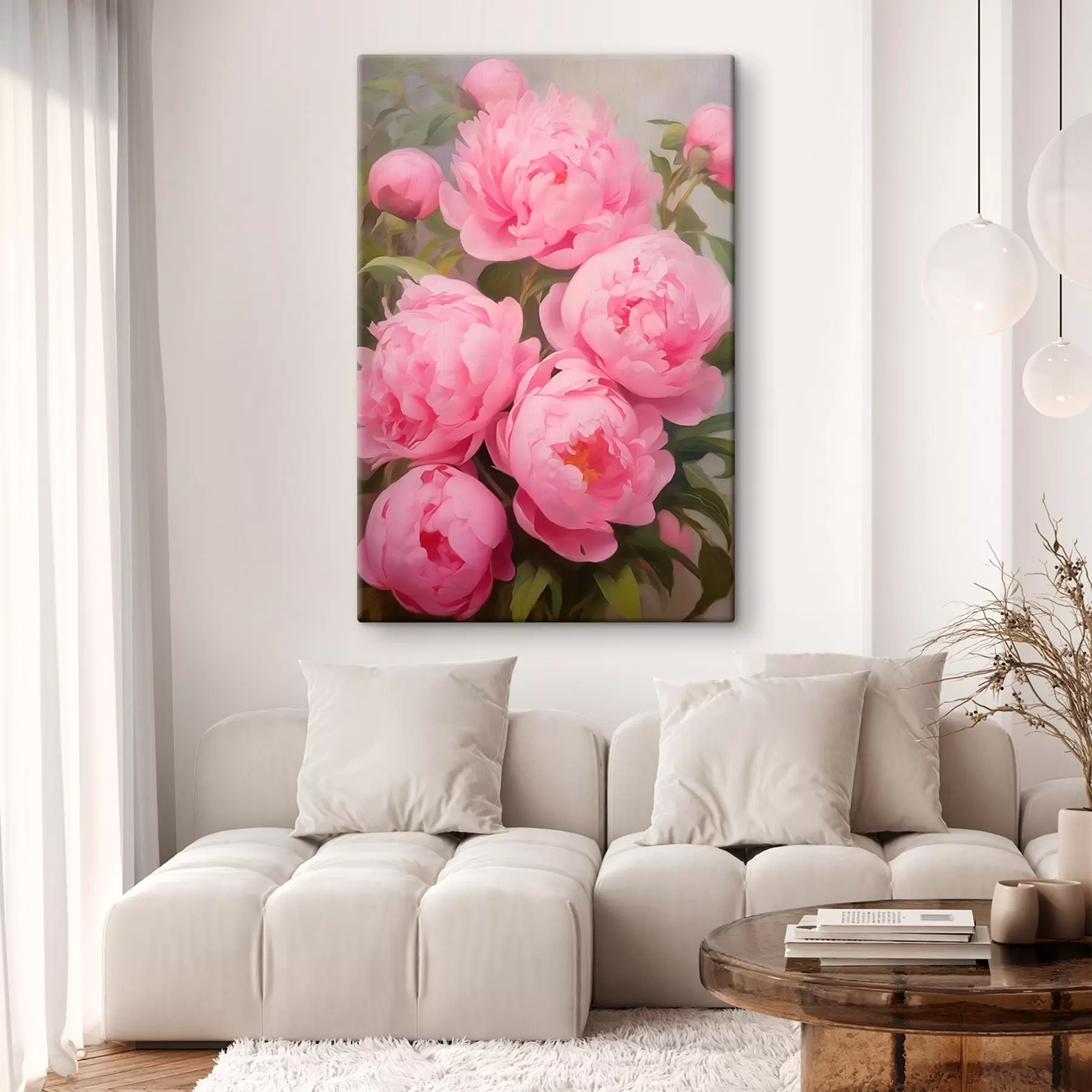 wall murals Pink peonies s45784