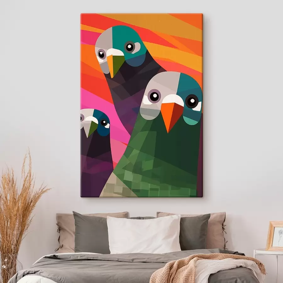 wall murals Three pigeons s45798