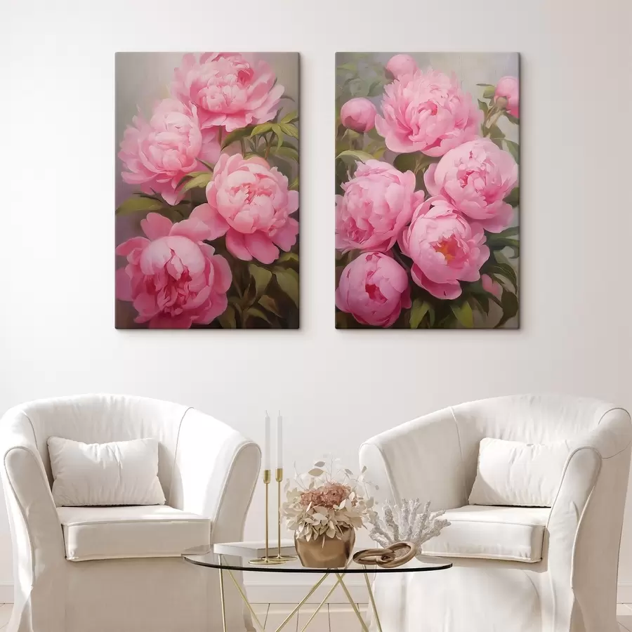 wall murals Pink peonies m00728