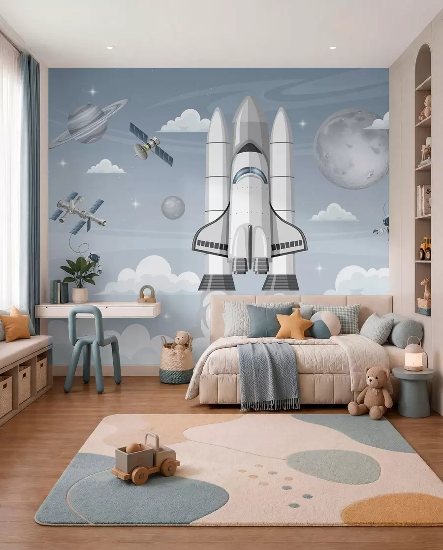 peintures murales Voyage spatial w04197