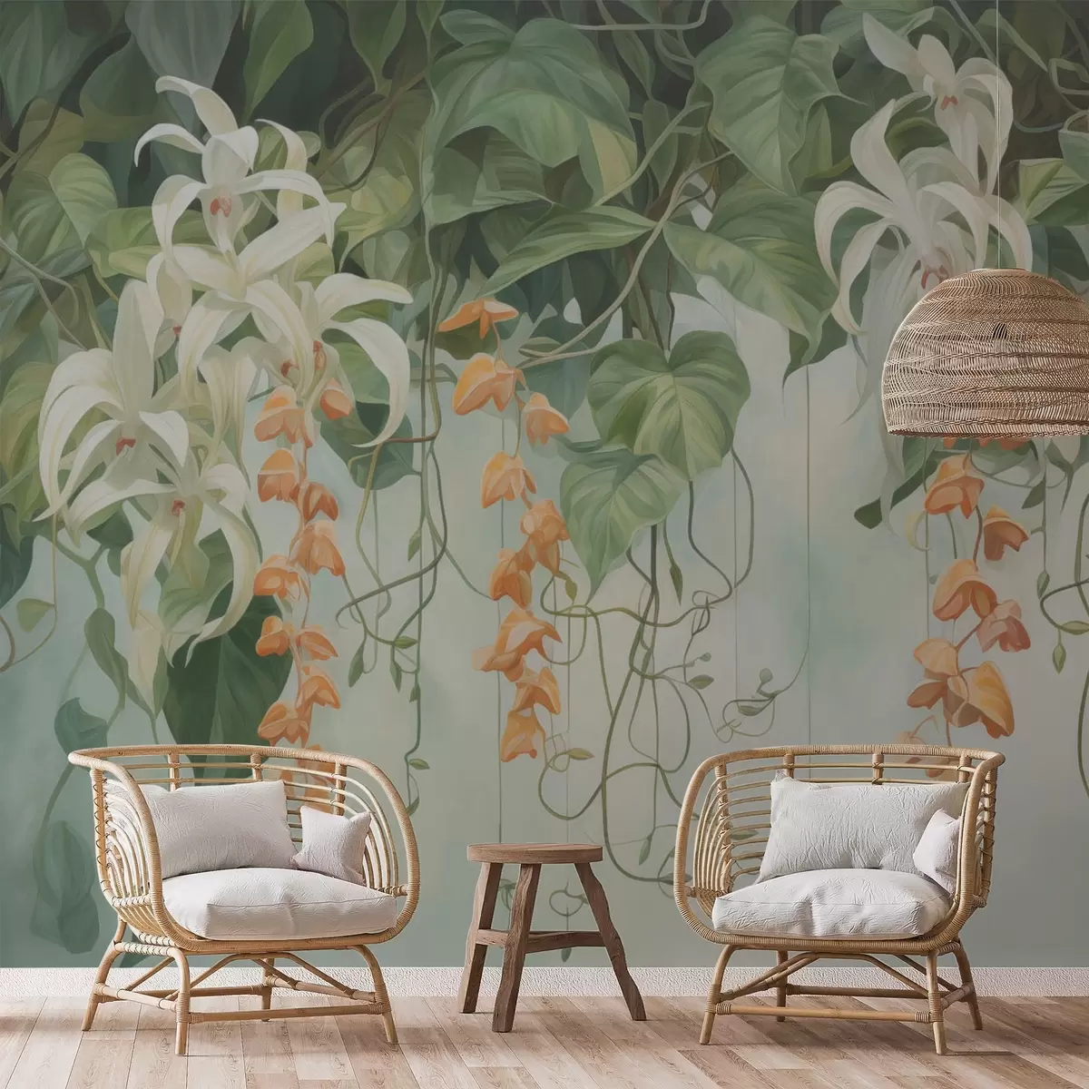 Wall Mural Photo Wallpaper Foliage and flowers w04532