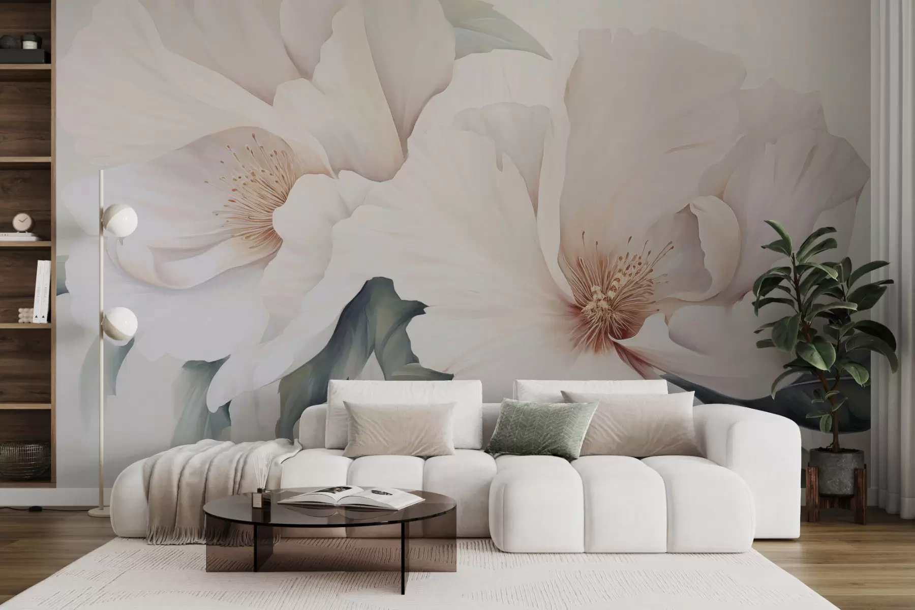 Wall Mural Photo Wallpaper Huge flowers w04533