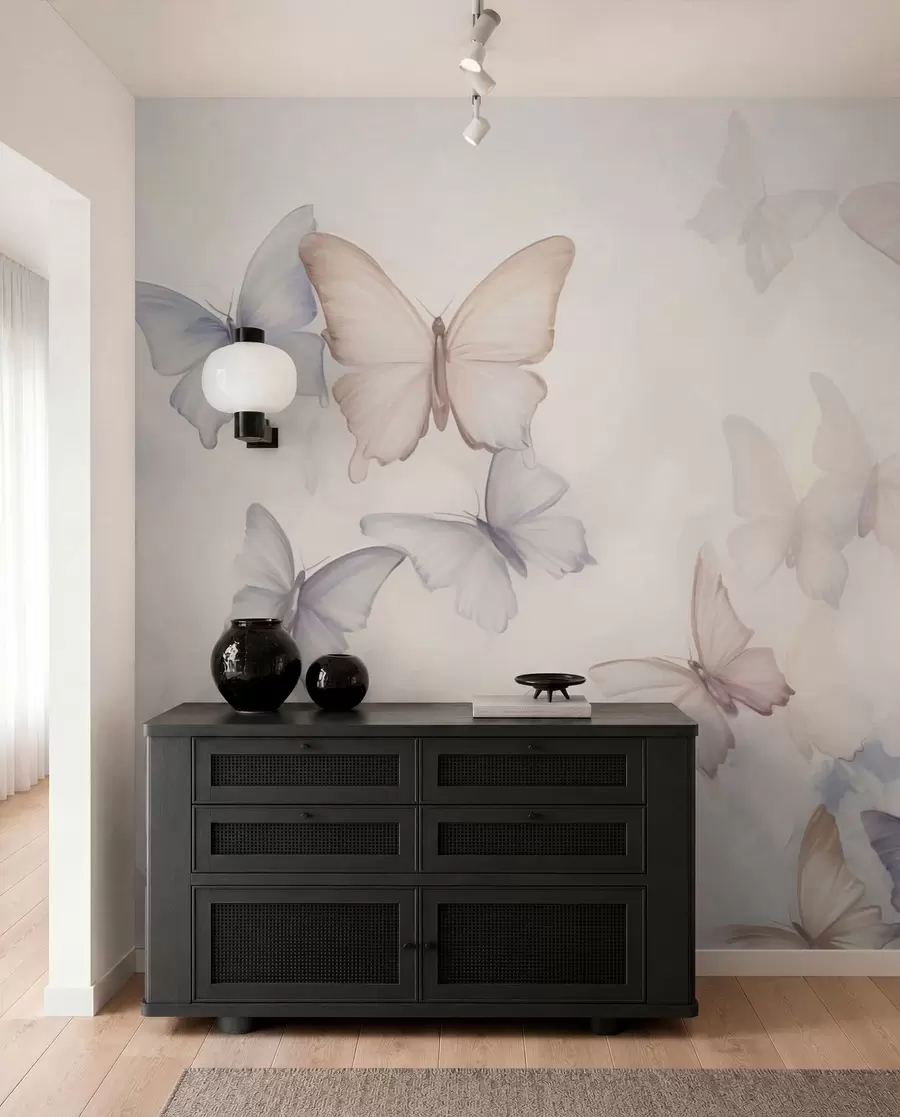 peintures murales Ailes sable et lilas w04534v1