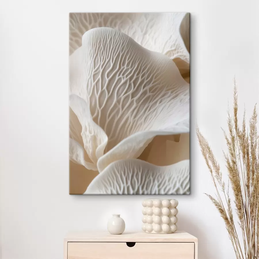 murales pétalos con vetas en tonos beige s45704