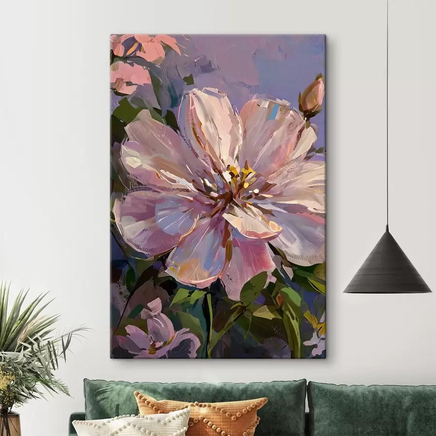 murales flores rosas al estilo de la pintura al óleo s45723