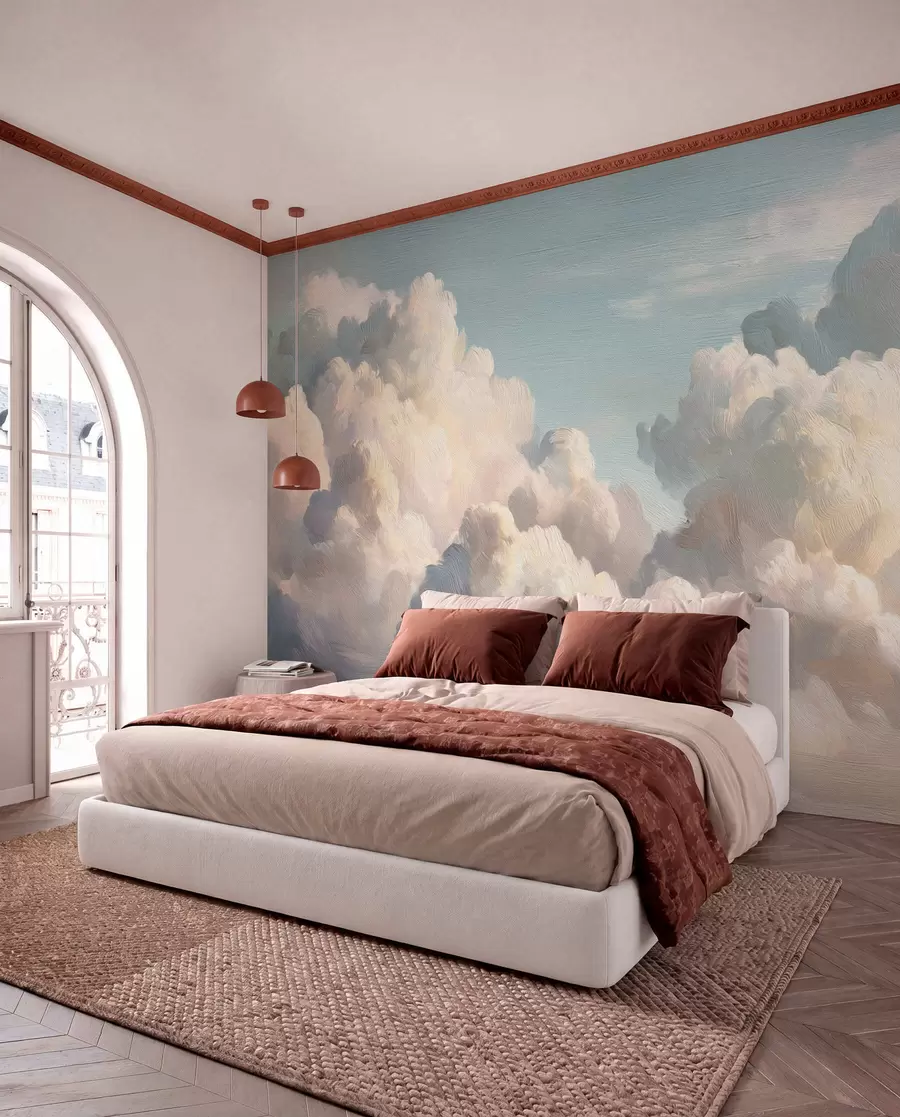 Wall Mural Photo Wallpaper Clouds in Blue Light w04550v2